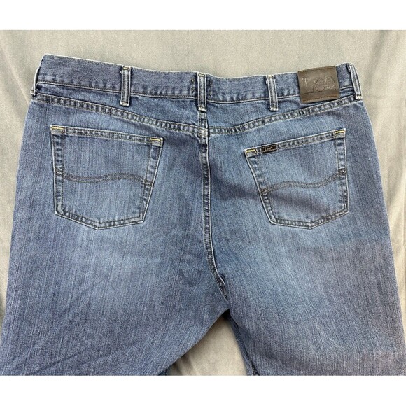 Lee Blue Jeans Regular Fit Straight Leg Men's 42x32 Medium Wash RUNS SMALL - Picture 5 of 11